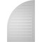 Ekena Millwork Quarter Round Top Right Surface Mount PVC Gable Vent w/ 2"W x 1-1/2"P Brickmould Frame, 24"W x 36"H GVPQR24X3602SF - alternate 2